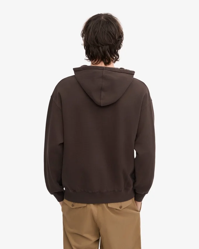Bio-Oversize-Kapuzenpullover – Kaffeebraun