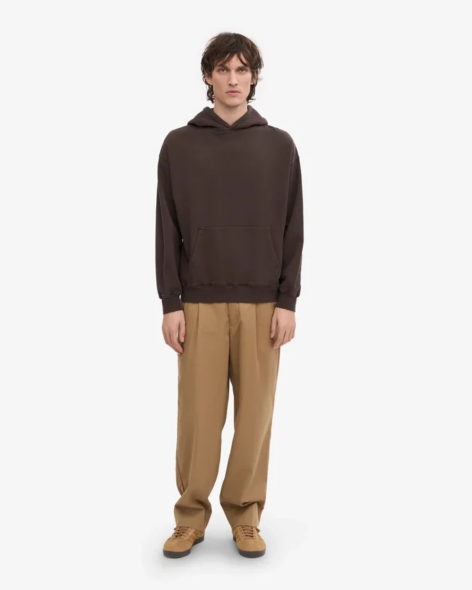 Bio-Oversize-Kapuzenpullover – Kaffeebraun