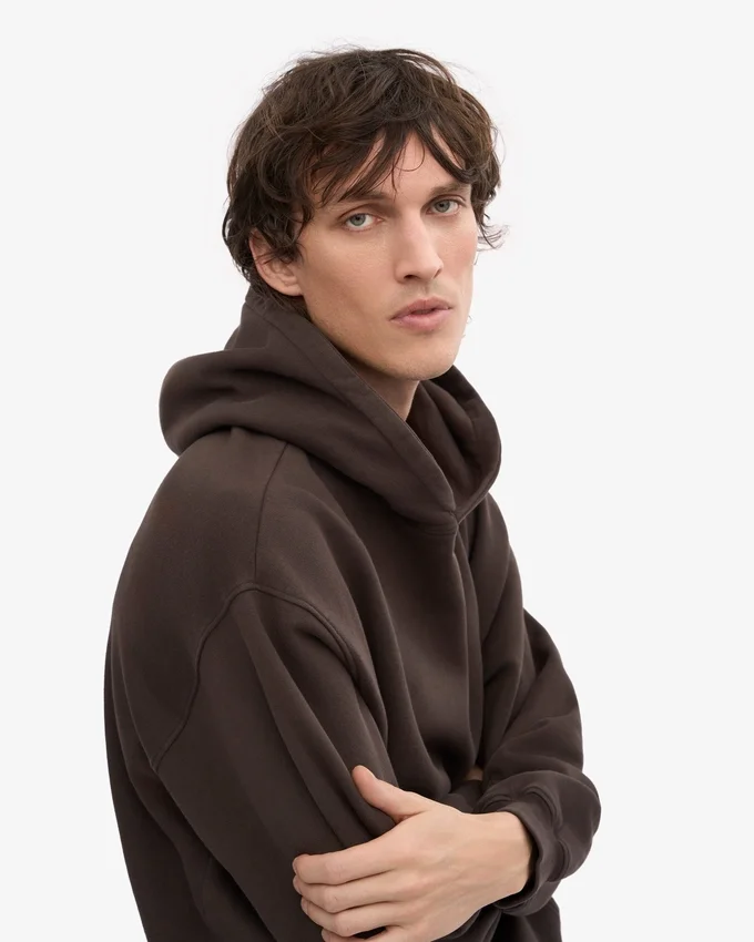 Bio-Oversize-Kapuzenpullover – Kaffeebraun