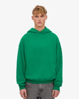 Bio-Oversize-Kapuzenpullover – Kellygrün