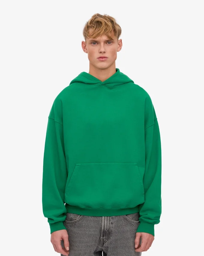 Bio-Oversize-Kapuzenpullover – Kellygrün
