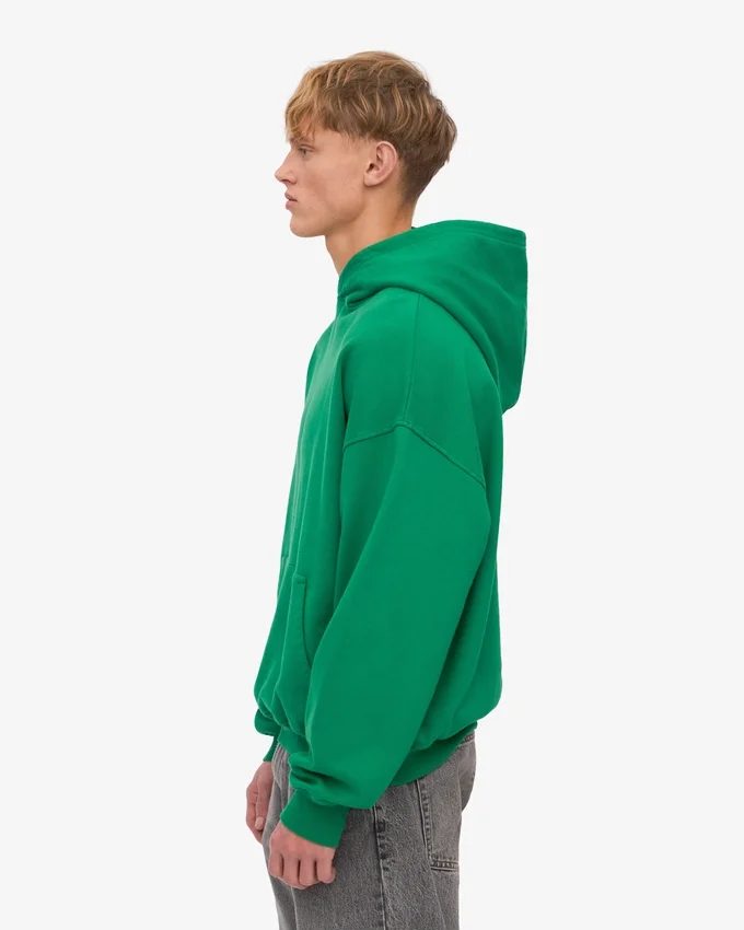 Bio-Oversize-Kapuzenpullover – Kellygrün