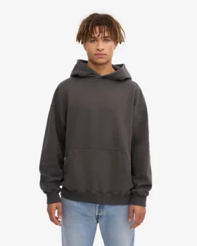 Bio-Oversize-Kapuzenpullover – Lavagrau