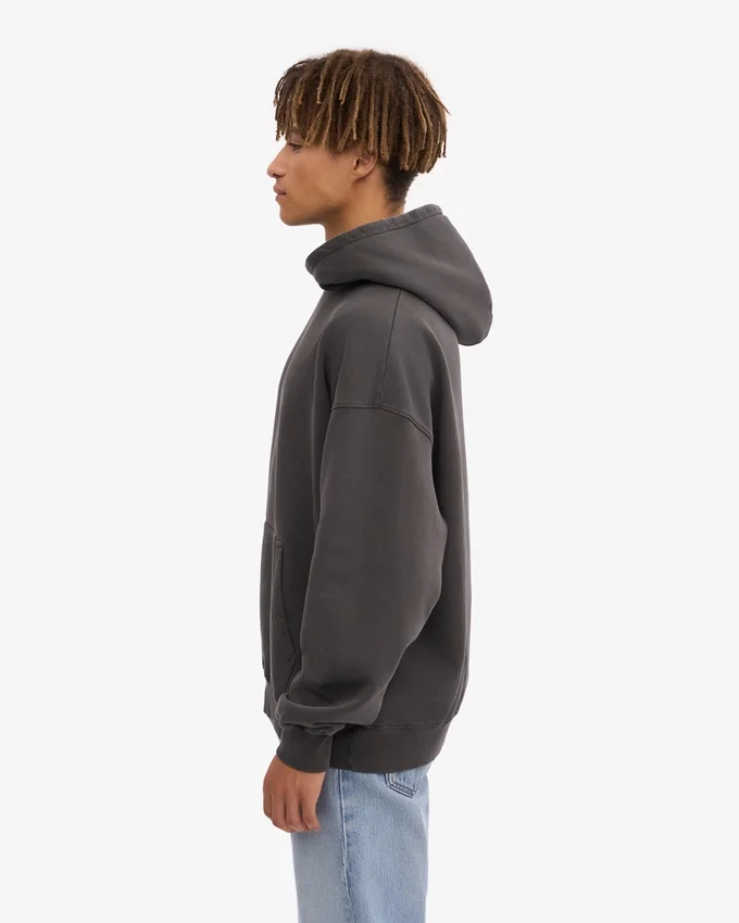 Bio-Oversize-Kapuzenpullover – Lavagrau