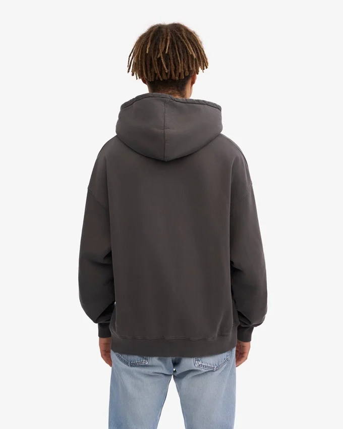 Bio-Oversize-Kapuzenpullover – Lavagrau