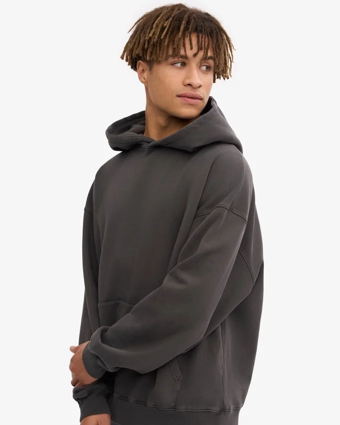 Bio-Oversize-Kapuzenpullover – Lavagrau