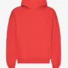 Bio-Oversize-Kapuzenpullover – Mandarinenrot