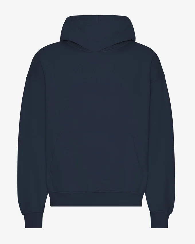 Bio-Oversize-Kapuzenpullover – Marineblau