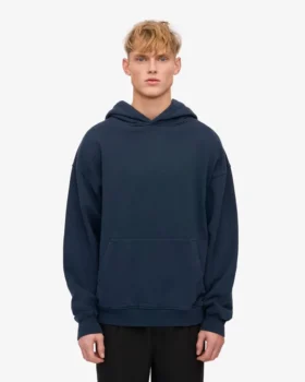 Bio-Oversize-Kapuzenpullover – Marineblau
