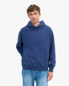 Bio-Oversize-Kapuzenpullover – Marineblau