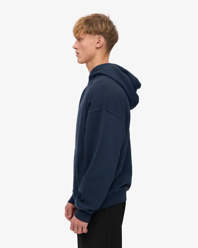 Bio-Oversize-Kapuzenpullover – Marineblau