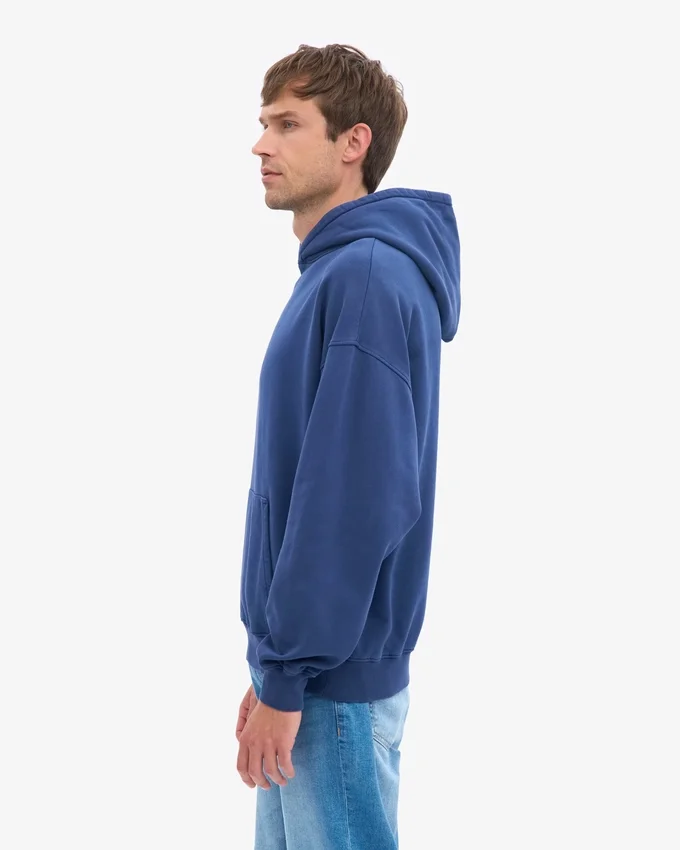 Bio-Oversize-Kapuzenpullover – Marineblau