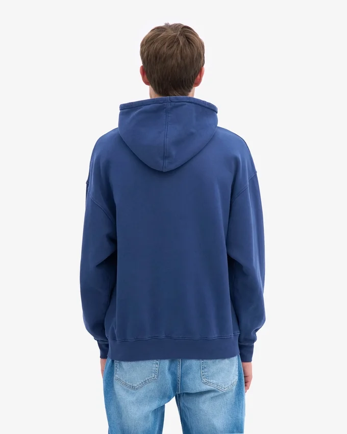 Bio-Oversize-Kapuzenpullover – Marineblau