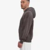 Bio-Oversize-Kapuzenpullover mit Reißverschluss – Faded Mud