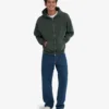 Bio-Oversize-Kapuzenpullover mit Reißverschluss – Optisches Weiß