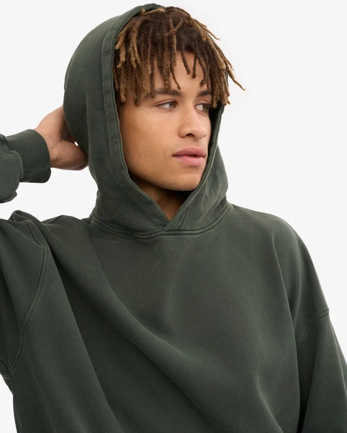 Bio-Oversize-Kapuzenpullover – Mitternachtswald