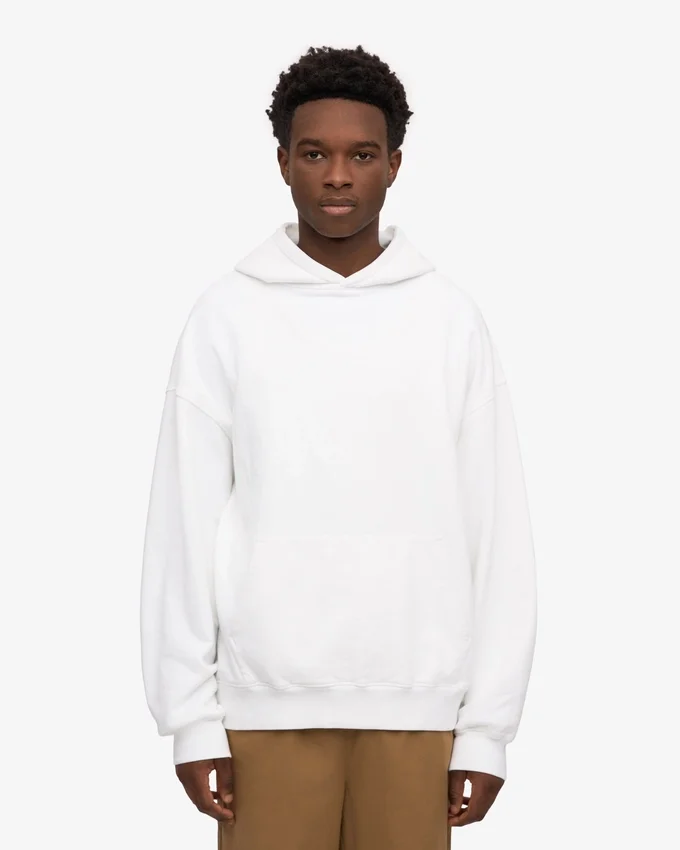 Bio-Oversize-Kapuzenpullover – Optisches Weiß