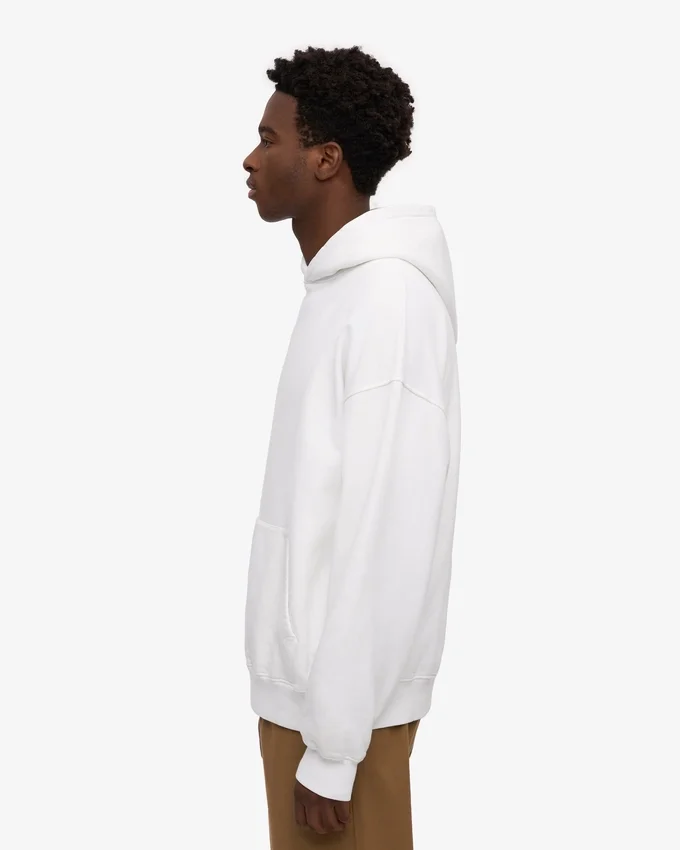 Bio-Oversize-Kapuzenpullover – Optisches Weiß