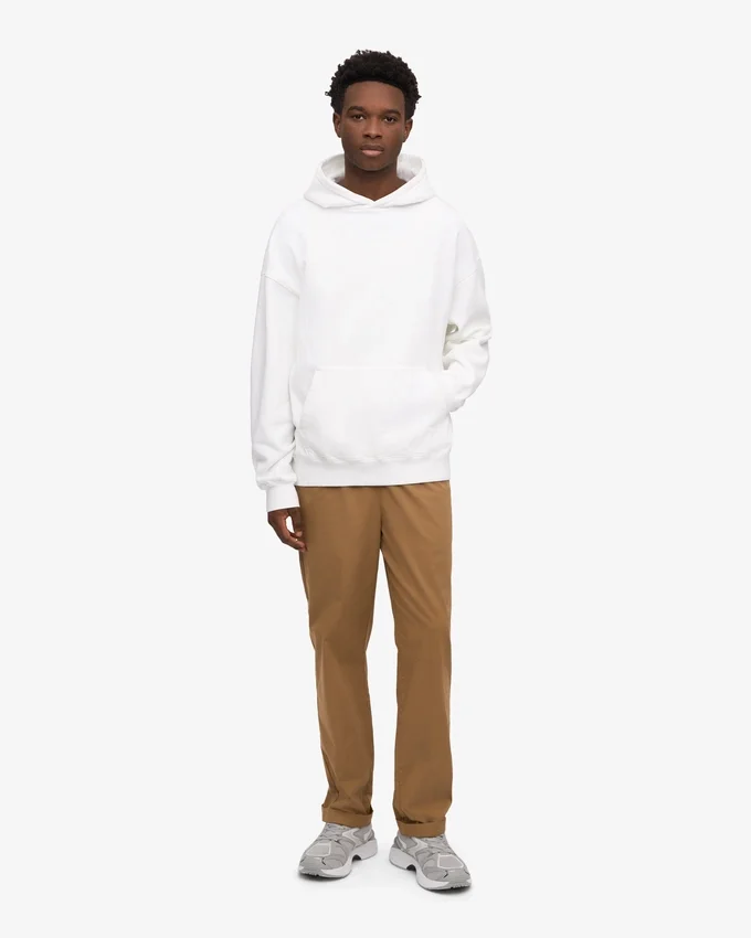 Bio-Oversize-Kapuzenpullover – Optisches Weiß