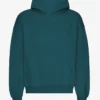 Bio-Oversize-Kapuzenpullover – Ozeangrün