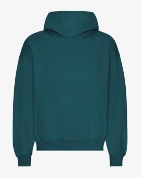 Bio-Oversize-Kapuzenpullover – Ozeangrün