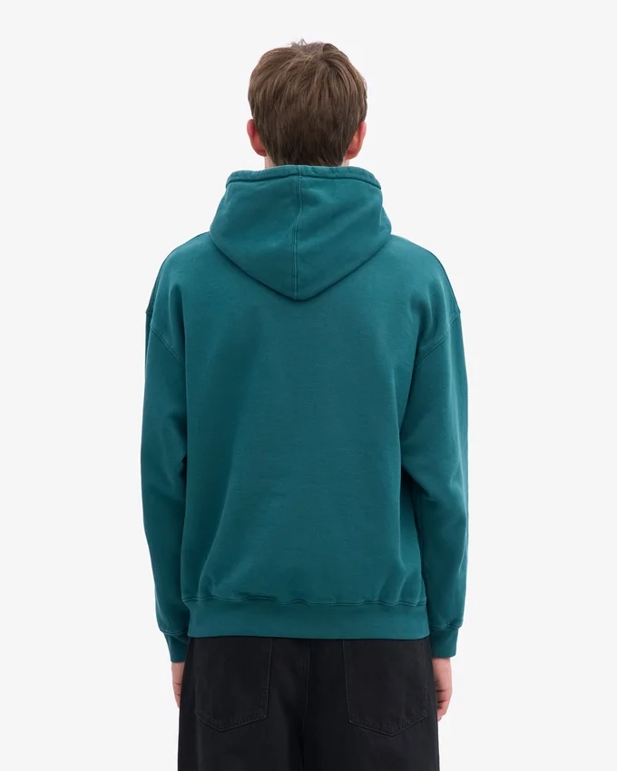 Bio-Oversize-Kapuzenpullover – Ozeangrün