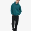 Bio-Oversize-Kapuzenpullover – Ozeangrün