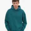 Bio-Oversize-Kapuzenpullover – Ozeangrün