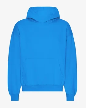 Bio-Oversize-Kapuzenpullover – Pazifikblau