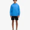Bio-Oversize-Kapuzenpullover – Pazifikblau