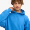 Bio-Oversize-Kapuzenpullover – Pazifikblau