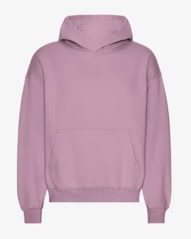 Bio-Oversize-Kapuzenpullover – Perlmutt-Lila
