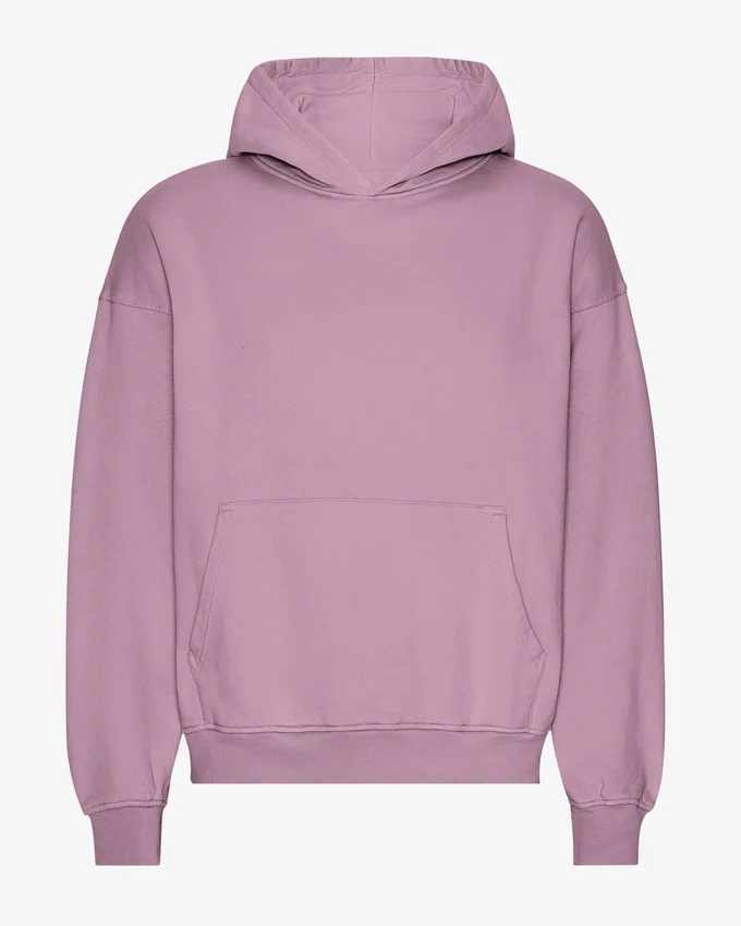 Bio-Oversize-Kapuzenpullover – Perlmutt-Lila