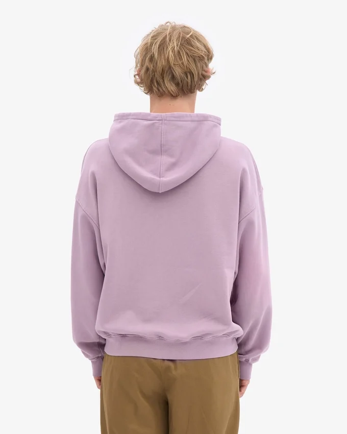 Bio-Oversize-Kapuzenpullover – Perlmutt-Lila