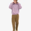 Bio-Oversize-Kapuzenpullover – Perlmutt-Lila
