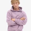 Bio-Oversize-Kapuzenpullover – Perlmutt-Lila