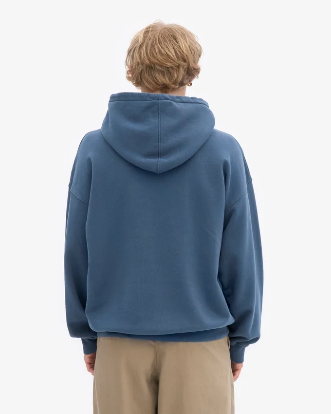Bio-Oversize-Kapuzenpullover – Petrolblau