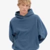 Bio-Oversize-Kapuzenpullover – Petrolblau