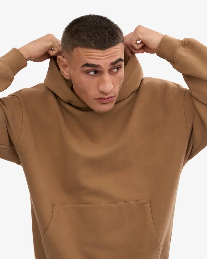 Bio-Oversize-Kapuzenpullover – Sahara-Camel
