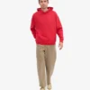Bio-Oversize-Kapuzenpullover – Scharlachrot
