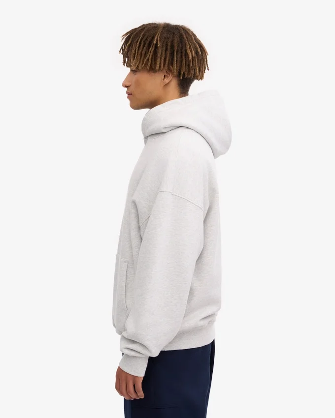 Bio-Oversize-Kapuzenpullover – Snow Melange