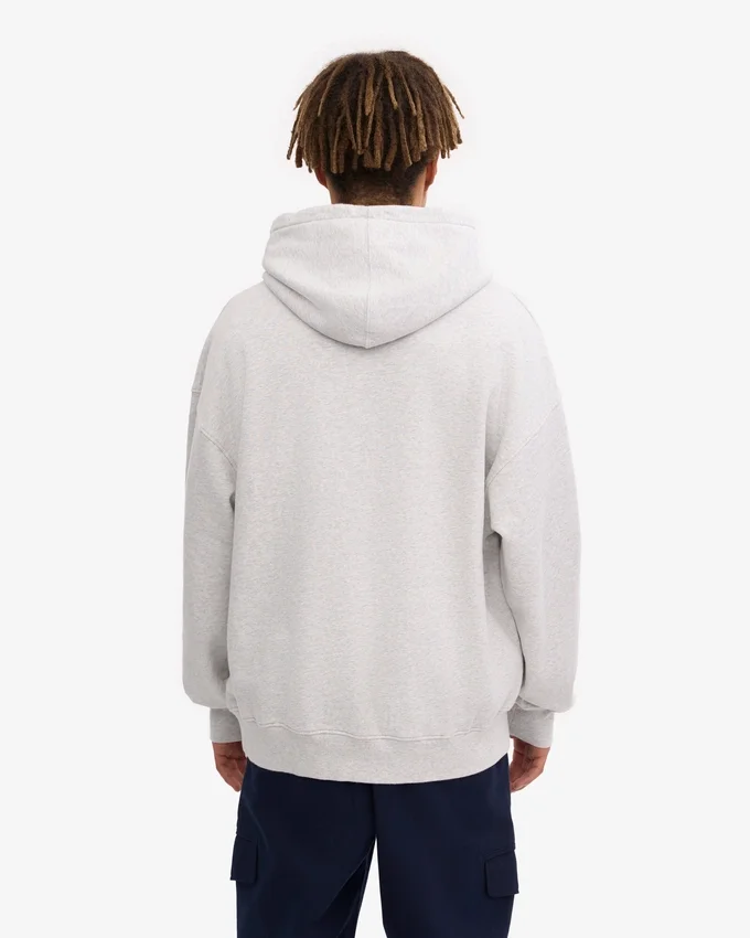 Bio-Oversize-Kapuzenpullover – Snow Melange