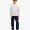 Bio-Oversize-Kapuzenpullover – Snow Melange