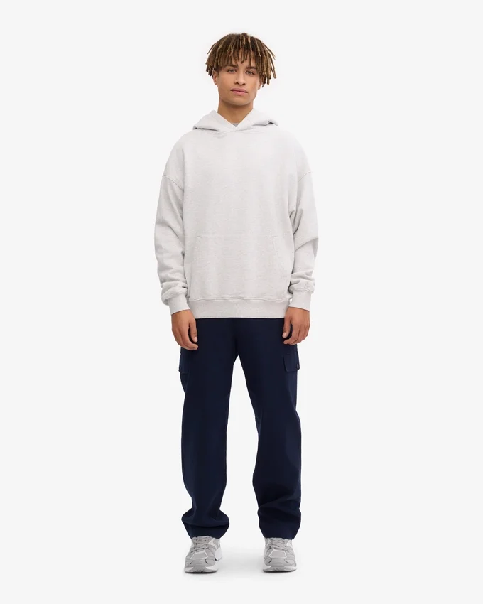 Bio-Oversize-Kapuzenpullover – Snow Melange