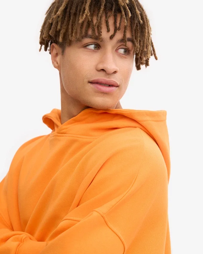 Bio-Oversize-Kapuzenpullover – Sonniges Orange