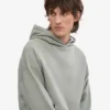 Bio-Oversize-Kapuzenpullover – Stahlblau
