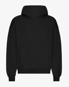 Bio-Oversize-Kapuzenpullover – Tiefschwarz