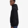 Bio-Oversize-Kapuzenpullover – Tiefschwarz