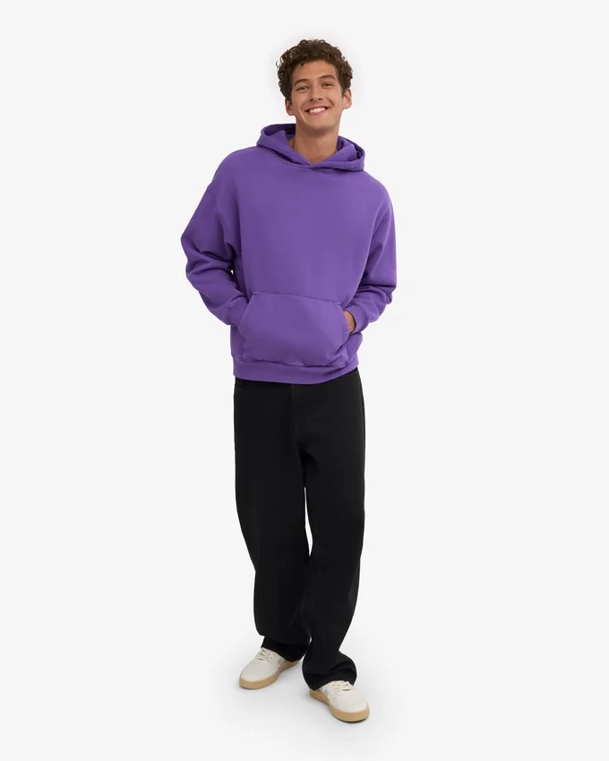 Bio-Oversize-Kapuzenpullover – Ultraviolett