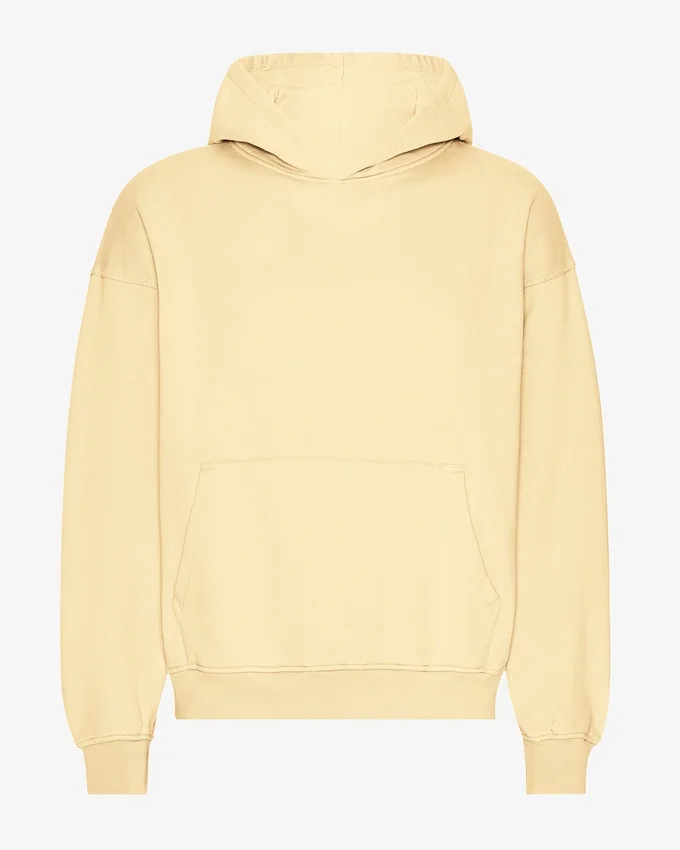 Bio-Oversize-Kapuzenpullover – Zartgelb